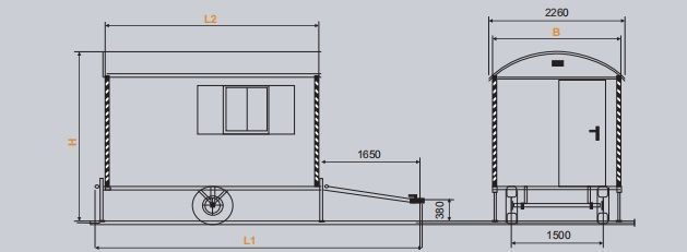 Anhänger-Bauwagen, Baustellenwagen, Sinus Typ B - photo 5